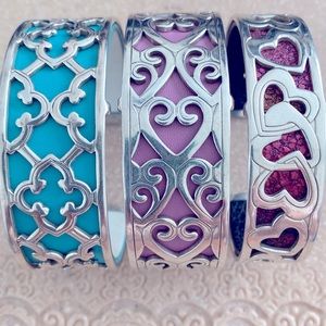 Brighton Christo Cuffs and reversible leather strap inserts!